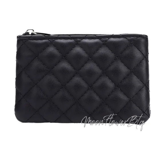 Black Diamond Quilted Card Cash Pouch - Picture 6 of 6